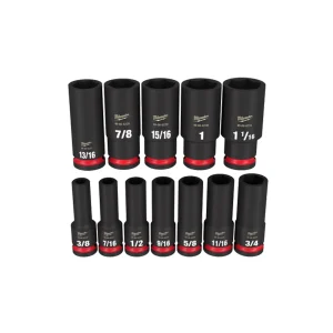 SHOCKWAVE™ 1/2\" Drive Metric Deep 6 Point Impact Socket Set