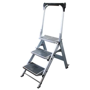 3-step Aluminium Compact Step Ladder, 150kg Cap (Freight Charges May Apply)