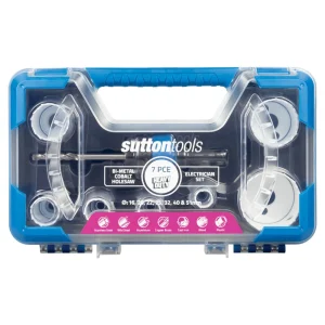 Sutton Tools Heavy Duty Bi-Metal Cobalt 9 Piece Electrician’s Holesaw Set
