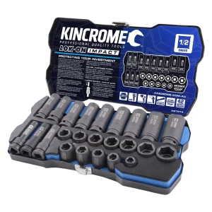 Lok-On Set 24 Piece 1/2" Dr Deep Metric